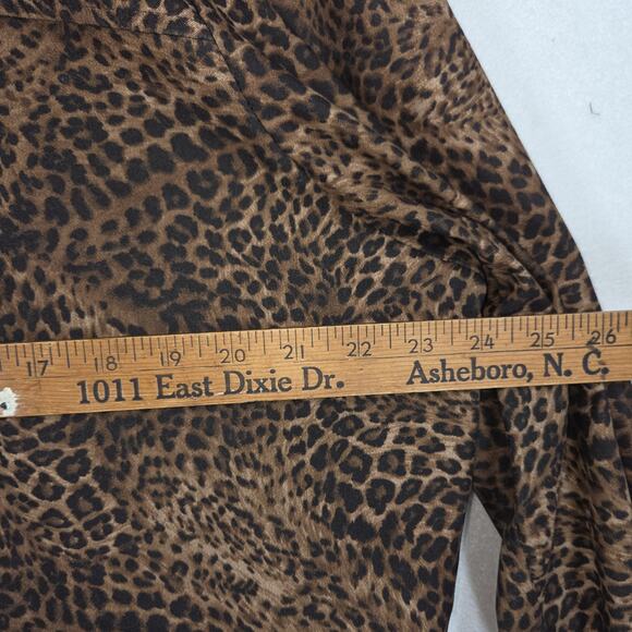 Vintage Notations Jacket 2X Womens Leopard Print Faux Suede Cheetah Animal - Picture 8 of 11